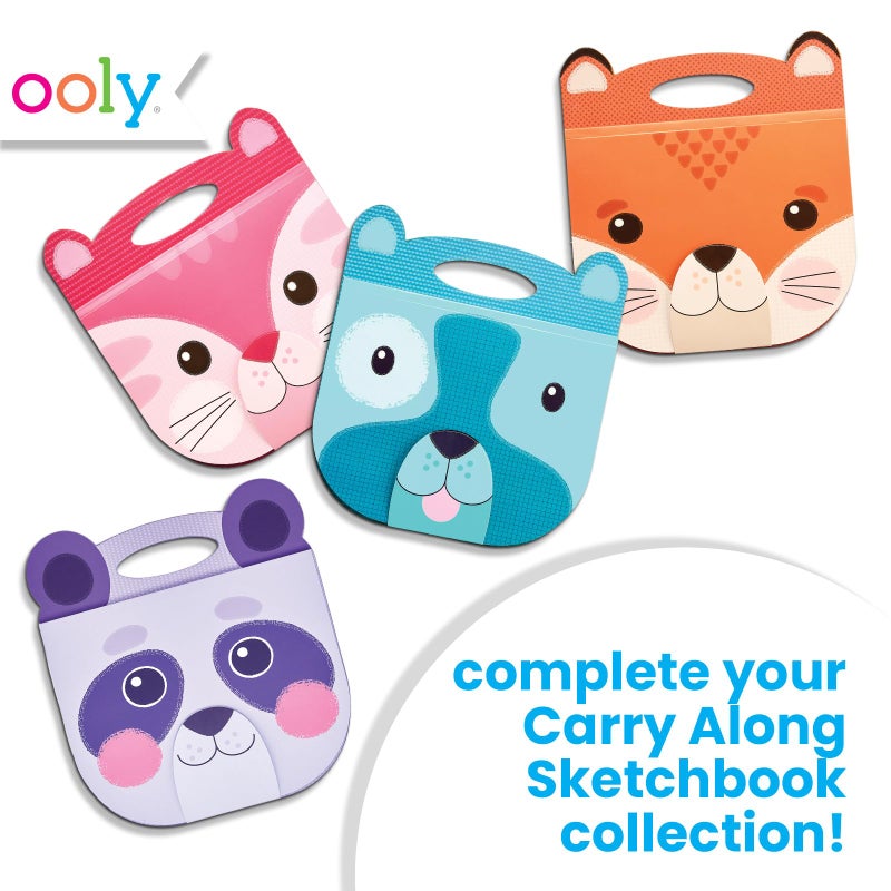 OOLY Carry Along Sketchbook for Kids, 60 Pages, 9 x 7 inches, Portable Sketch Book, Drawing Pad for Travel - Dog - Image 5