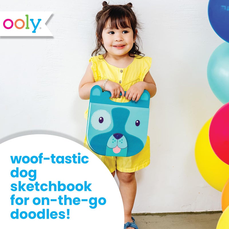 OOLY Carry Along Sketchbook for Kids, 60 Pages, 9 x 7 inches, Portable Sketch Book, Drawing Pad for Travel - Dog - Image 2