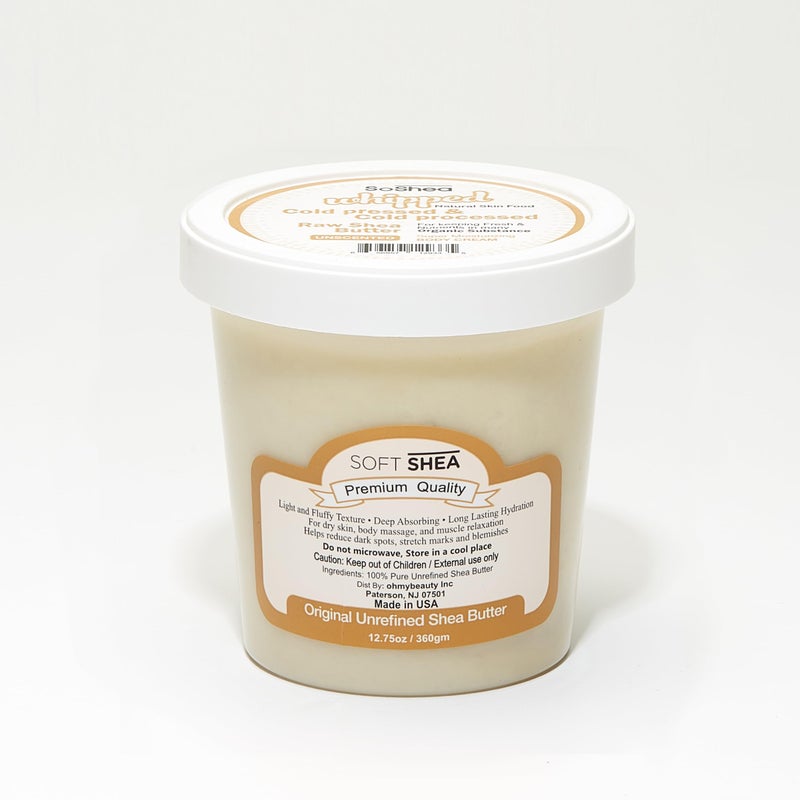 SoShea Whipped Shea Butter Unscented Ivory Original - Nourishes, Moisturizes & Renews | 100% African Pure Shea Butter | Cold-Pressed & Cold-Processed | No Dyes & Parabens | Vegan | 11.50oz / 326g - Image 1