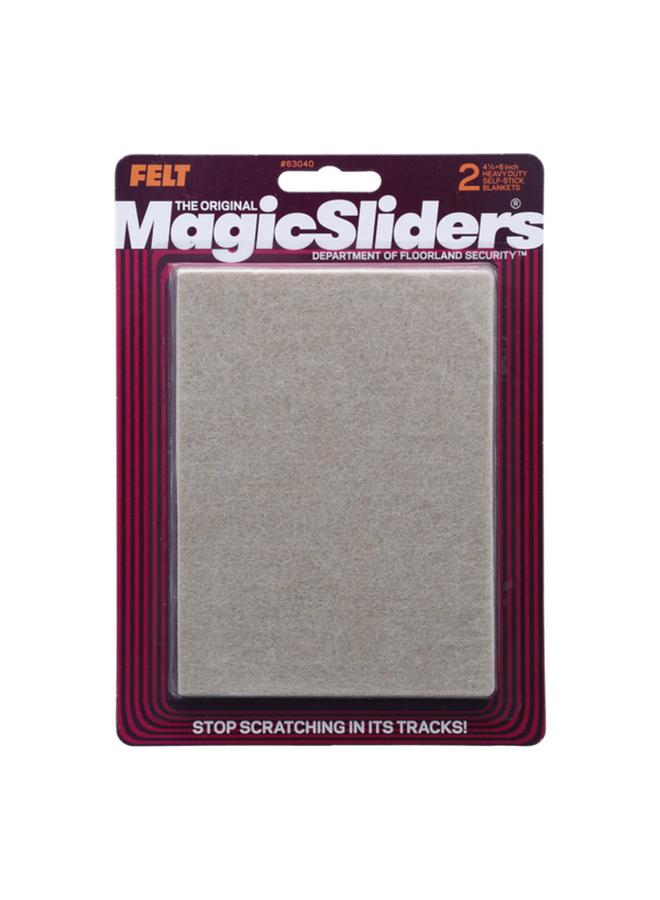 Magic Sliders 2-Piece Heavy Duty Felt Pads Oatmeal 4-1/2 x 6inch - Image 1