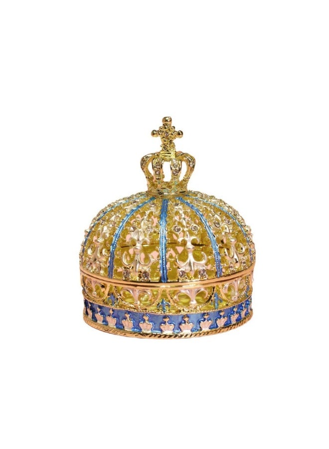 Beauenty Retro Russian egg Qibao burn handicrafts European luxury decorative enamel ornaments/blue - Image 2