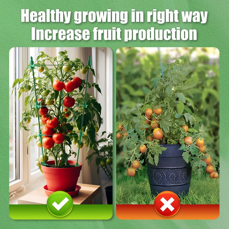 Anothera 4 Pack Adjustable Tomato Cages, 36 Inch Plant Support Garden Trellis for Tomatoes, Cucumbers, Vegetables, Flowers, Roses & Climbing Vines â€“ 4 Adjustable Rings for Sturdy Growth - Image 3