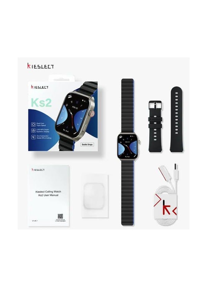كيسلكت ساعة سمارت kieslect ks2  الاتصال بلوتوث  مقاومة للماء مادة الشاشة Amoled الحجم2.01 بوصة سعة البطارية 300 مللي أمبير ساعة مميزة جدا وروعة - Image 2