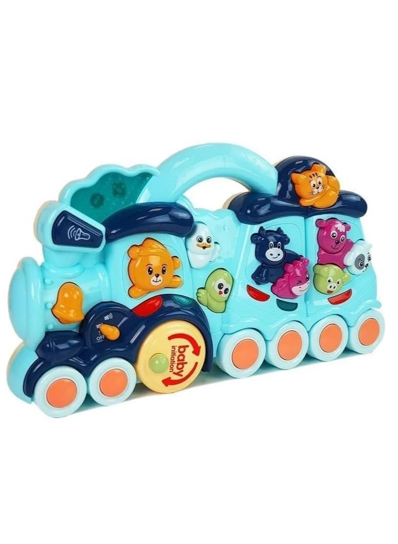 UKR Musical Animal Train Toy – Electronic Light & Music Interactive Baby Toy Train with Sound Effects for Toddlers | Fun Learning Train for Kids - Image 1