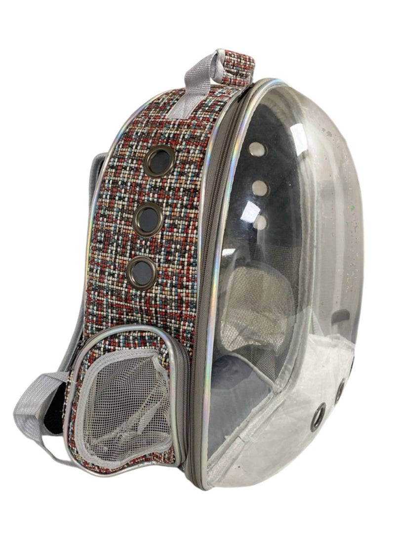 حقيبة ظهر شفافة محمولة للحيوانات الأليفة للسفر، مريحة للكلاب والقطط الصغيرة - Image 1