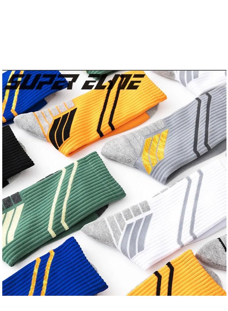 Y&D Elite Basketball Socks, Cushioned Athletic Socks for Men & Women, Mid Calf Football Running Hiking (3PCS) - Image 2