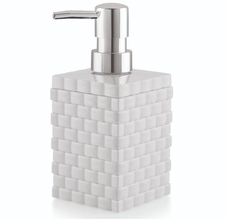 Nimbose® Cuboid Shaped Acrylic Plastic Liquid Soap & Handwash Opaque Dispenser Bottle for Kitchen & Bathroom (Qty:1, White Opaque) - Image 5