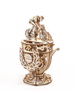UGEARS Ugears Automaton Cyclist 3D Puzzle - Self-Assembly 3D Wooden Puzzles for Adults and Kids - Classic Tour De France Cup Bicycle Wood Model Kit - Creative 3D Puzzles for Adults - DIY Cyclists Gifts  - Image 2