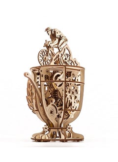 UGEARS Ugears Automaton Cyclist 3D Puzzle - Self-Assembly 3D Wooden Puzzles for Adults and Kids - Classic Tour De France Cup Bicycle Wood Model Kit - Creative 3D Puzzles for Adults - DIY Cyclists Gifts  - Image 3