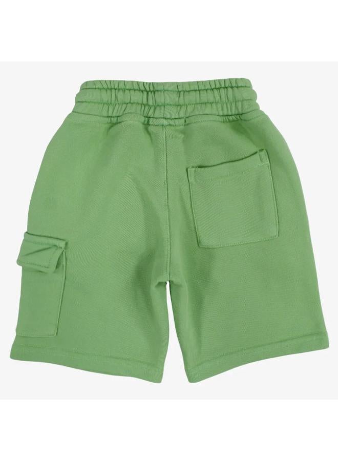 Boys Cotton Shorts – Green - Image 2