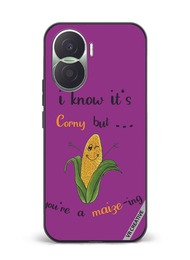 VR CREATIVE Protective Case Cover For Honor Play7T Pro Corn Design Multicolour - Image 1