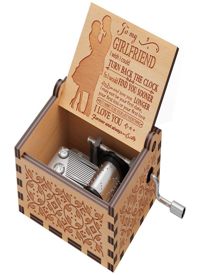 Huntmic You are My Sunshine Wood Music Boxes,Laser Engraved Vintage Wooden Sunshine Musical Box Gifts for Birthday/Christmas/Valentine's Day (Wood-to Girlfriend) - Image 2