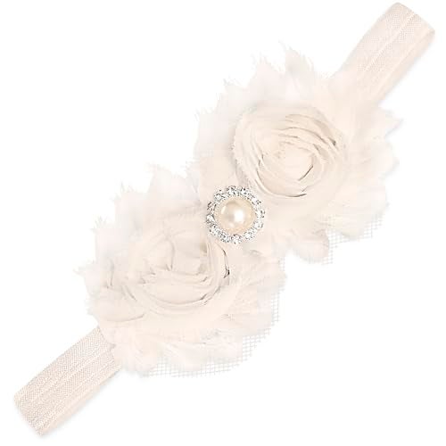 Baby Girl Flower Headband and Hair Accessories Floral Headpiece with Bows for Newborn and Infant Girls