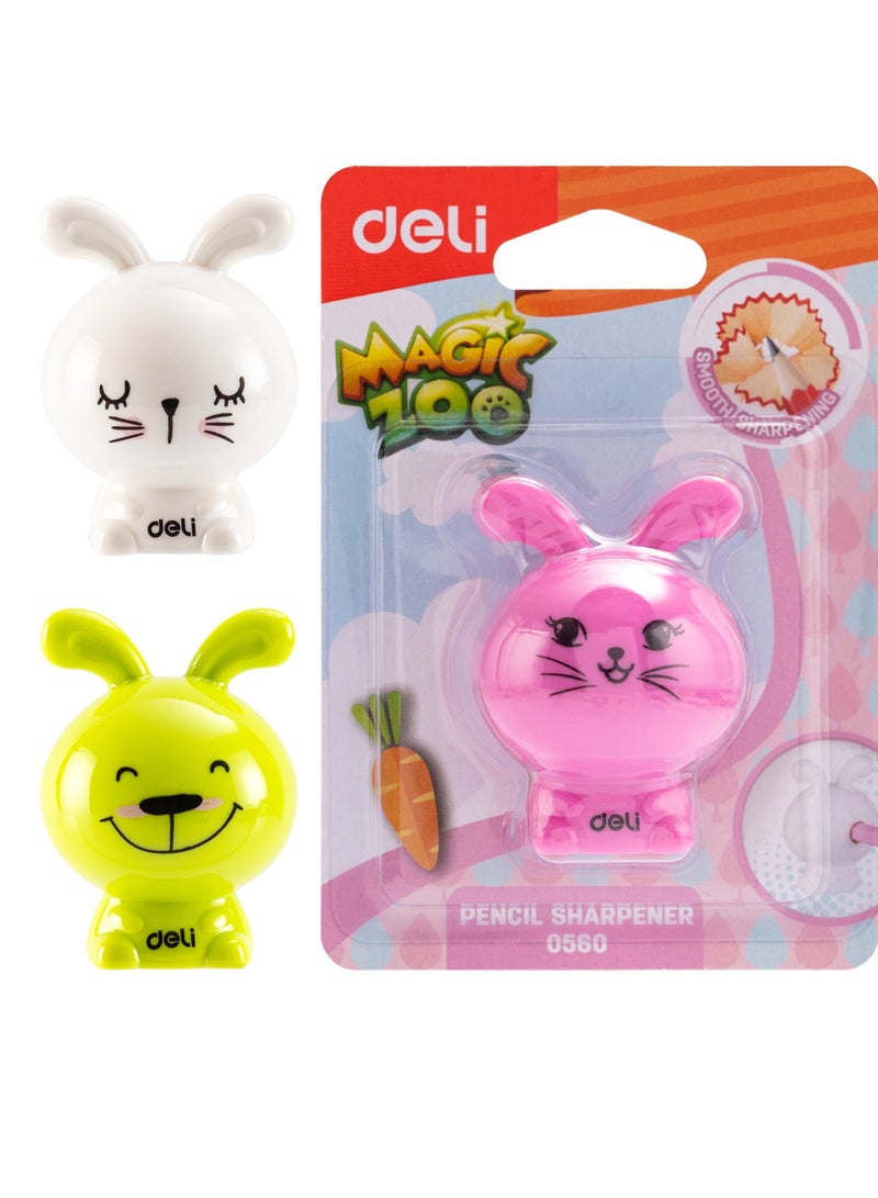 Deli مبراة أقلام سحرية ذات فتحة واحدة بألوان متنوعة - Image 3