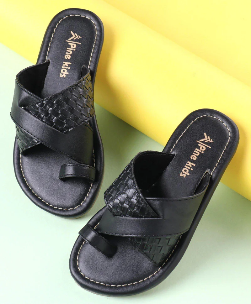 Pine Kids Pine Kids Slip On Ethnic Footwear - Black