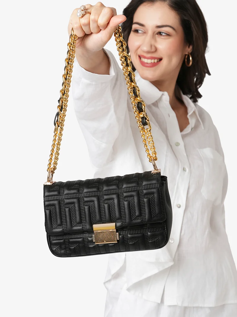 Lavie Luxe Juli25 flap sling(Black)