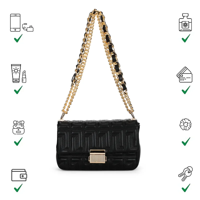 Lavie Luxe Juli25 flap sling(Black)