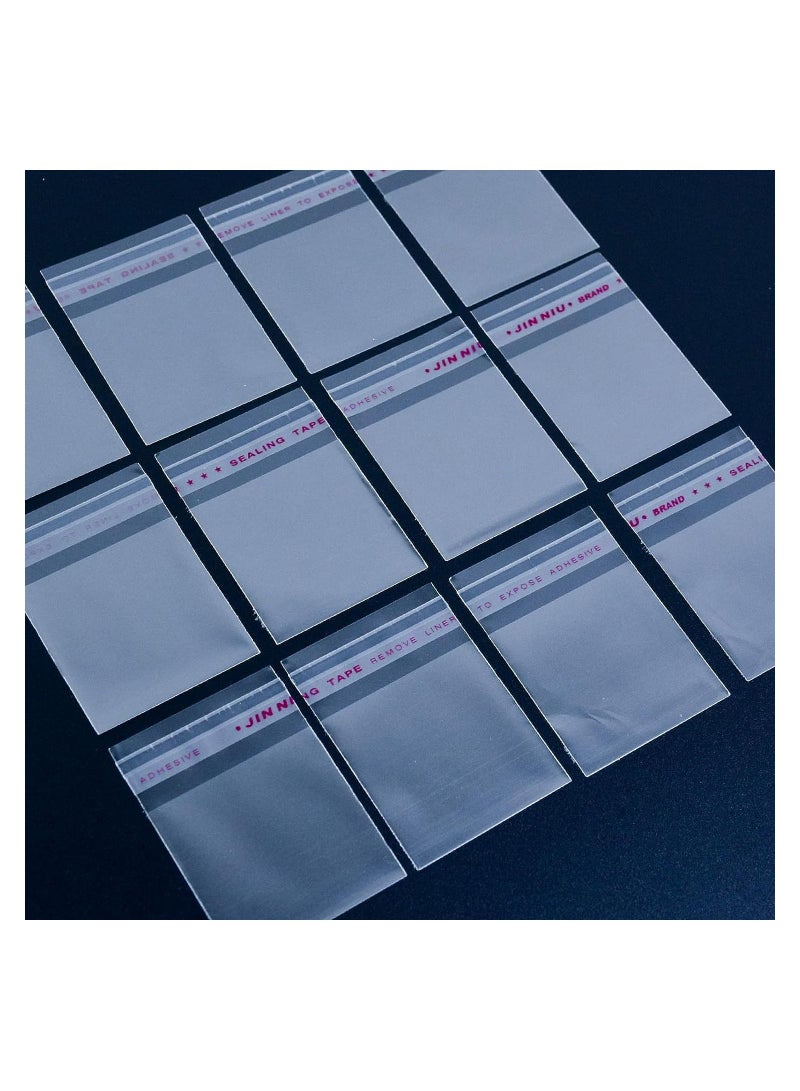 Alba Plastic Clear Self Adhesive Cellophane Bags 100Pcs Resealable Poly Bags for Gifts, Cookies, and other Products Packaging (10x15 CM) - Image 2