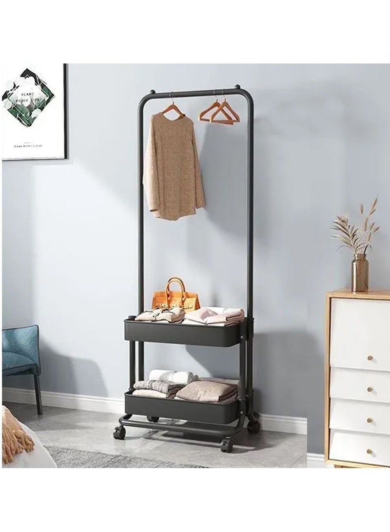 DubaiGallery 2-Tier Home Indoor & Outdoor Clothes Rack Garment Rack Hanger Clothes Wardrobe - Image 5