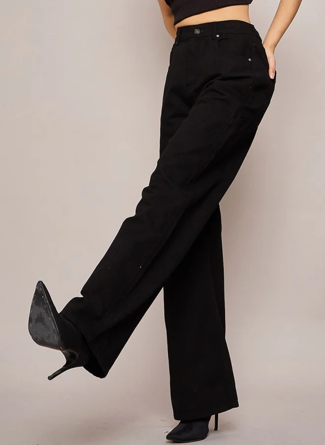 SASSAFRAS  High-Rise Black Jeans for Women  | Best Price UAE