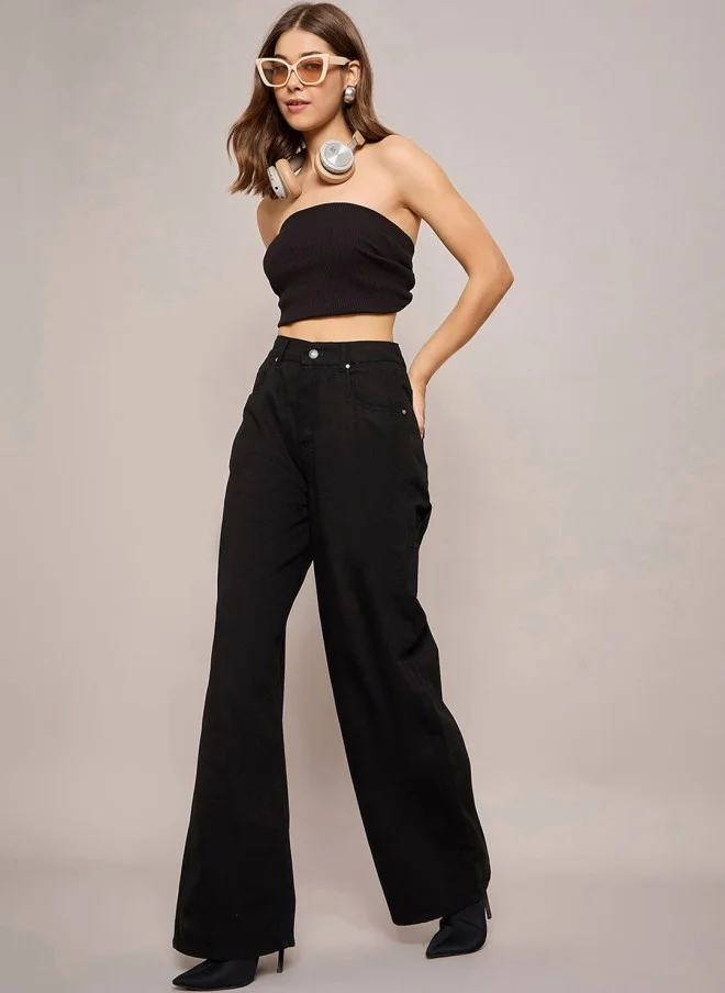 SASSAFRAS  High-Rise Black Jeans for Women  | Best Price UAE