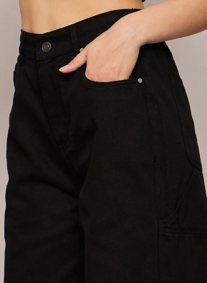 SASSAFRAS  High-Rise Black Jeans for Women  | Best Price UAE