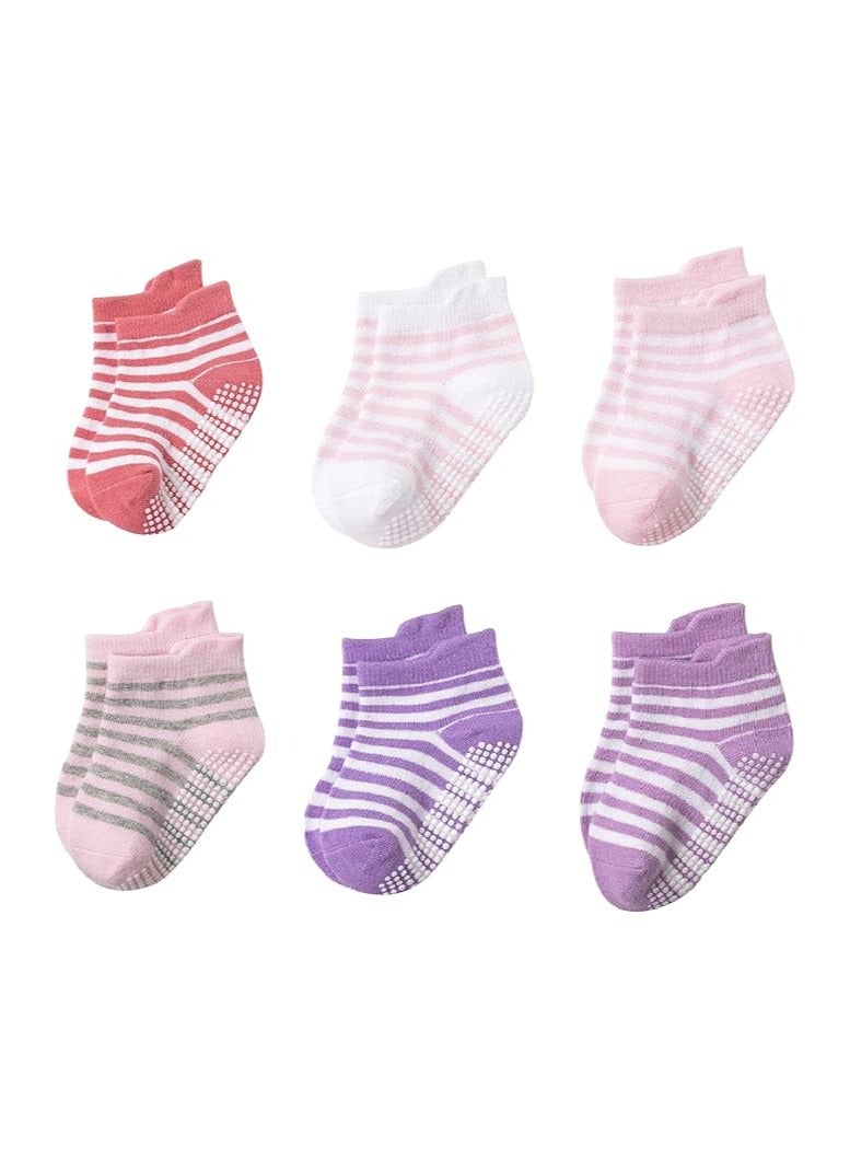 Toddler Socks for Boys and Girls Non Slip Baby Socks Breathable Low Cut Anti Skid Socks for Kids - Image 1