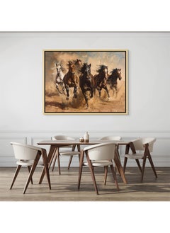 Art Decor Art Decor Framed Canvas Wall Art of Running Horses Landscape Animal Artwork Equestrian Print Wall Décor for Home Living Room Bedroom Office Home Décor Gifting  - Image 2