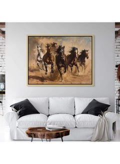 Art Decor Art Decor Framed Canvas Wall Art of Running Horses Landscape Animal Artwork Equestrian Print Wall Décor for Home Living Room Bedroom Office Home Décor Gifting  - Image 3