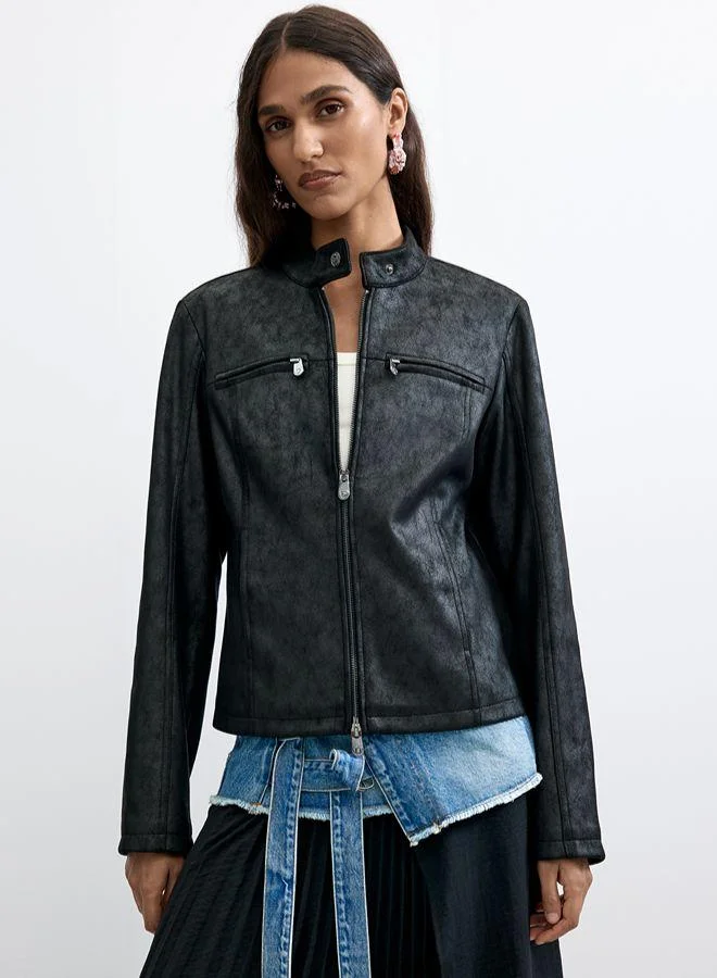 Jacket Leather Effect