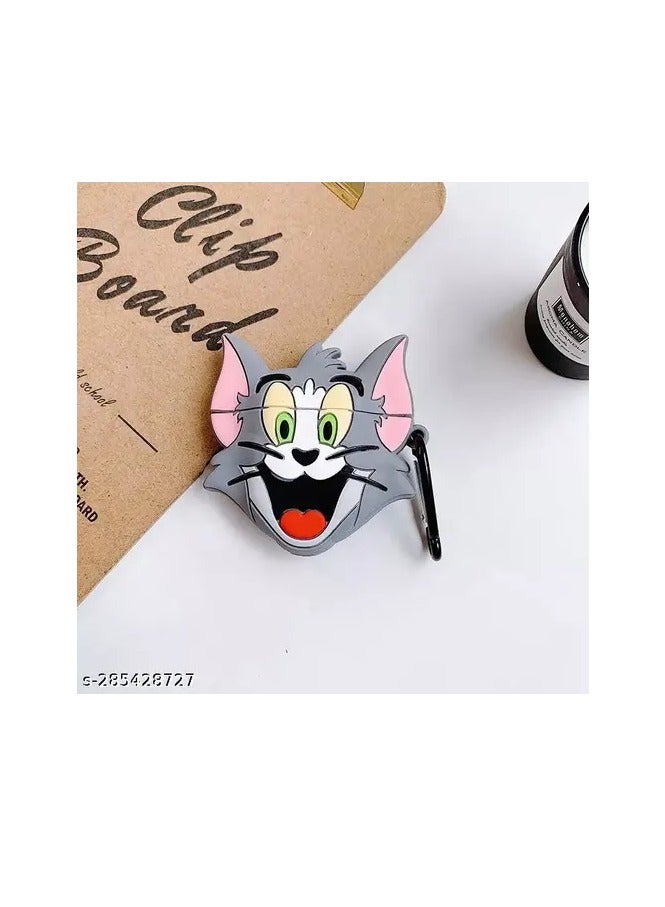 Compatible with AirPods 4 Case Soft Silicone Shockproof Cover for AirPods 4th Generation (2024), New 3D Cute Cartoon Creative Fun Case with Keychain Design  - Image 3