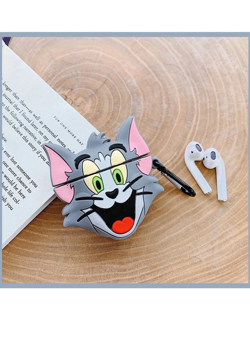 Compatible with AirPods 4 Case Soft Silicone Shockproof Cover for AirPods 4th Generation (2024), New 3D Cute Cartoon Creative Fun Case with Keychain Design  - Image 4