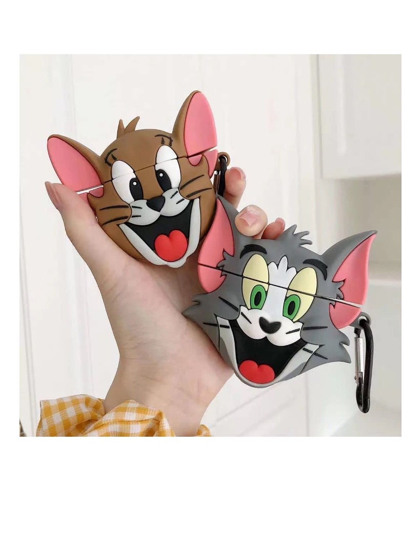 Compatible with AirPods 4 Case Soft Silicone Shockproof Cover for AirPods 4th Generation (2024), New 3D Cute Cartoon Creative Fun Case with Keychain Design  - Image 5