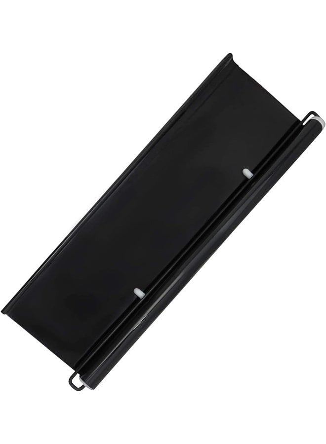 ROADPOWER Roller Sun Shade for Car, Car Screen Sun Protector Pack of 1 (53x140cm, Black) - Image 1