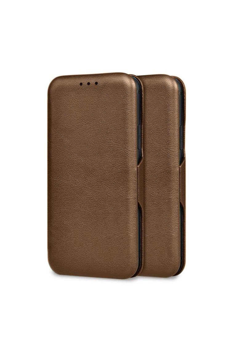 HDCI PU Leather Texture Flip Wallet Case Cover For Samsung Galaxy A55 5G 2024 Brown  - Image 2