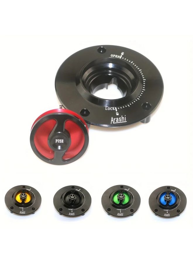 Green Motorcycle Fuel Tank Heavy Duty 6061 Alloy Locking One Touch Key Compatible with Kawasaki ER6N E6RF Z1000 Z1000SX Z800 Z750 ZZR1400 GTR1400 ZX6R ZX10R Versys 1000 ABS Leak Proof Fit - Image 1