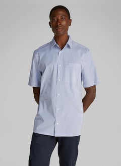 CALVIN KLEIN Poplin Stripe Short Sleeve Shirt  - Image 1