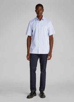 CALVIN KLEIN Poplin Stripe Short Sleeve Shirt  - Image 4