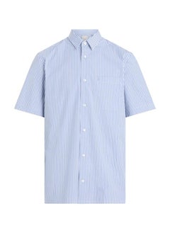 CALVIN KLEIN Poplin Stripe Short Sleeve Shirt  - Image 5