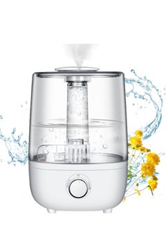 Generic Air Humidifier, 4L Large Humidifiers, 4L Air Humidifier Adjustable Mist 360° Dual Nozzle Cool Mist Humidifier for Home, Bedroom  - Image 1