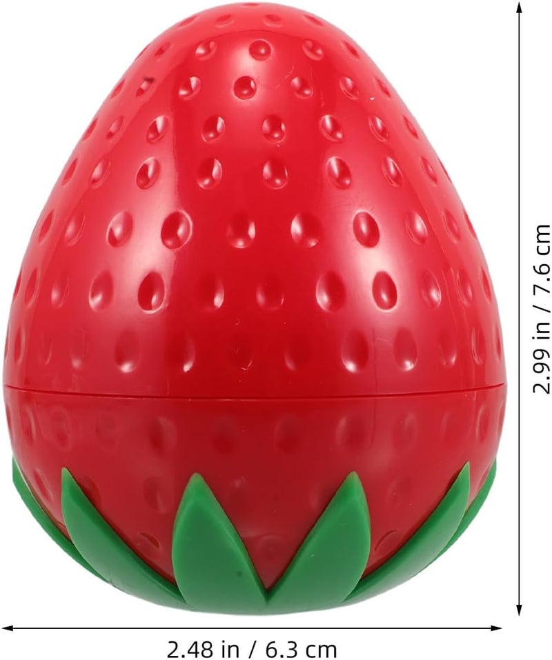 Strawberry-shaped Travel Cream Jar 30g Small Cosmetic Container Refillable Face Cream Lotion Box Portable for Travel and Daily Use - Image 2