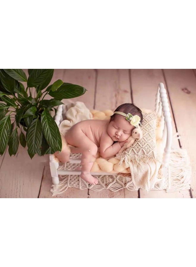 Vedory Newborn Photography Props Monthly Boy Girls Photo Shoot Costume Cute Pillow Posing Aid Backdrops Photography Shoot (White) - Image 2