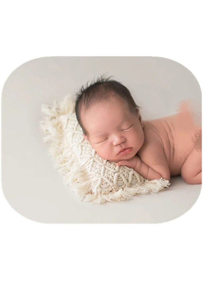 Vedory Newborn Photography Props Monthly Boy Girls Photo Shoot Costume Cute Pillow Posing Aid Backdrops Photography Shoot (White) - Image 3