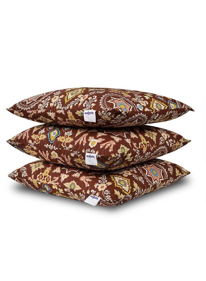 ويكفيت وسادة ويك فيت | ضمان لمدة 3 أشهر | وسادة أريكة، وسادة للأريكة، وسادة 16 بوصة × 16 بوصة، وسائد، وسائد للسرير، مجموعة وسائد من الألياف المجوفة مكونة من 3 قطع (اللون - ألوها هيبيسكوس، متعدد الألوان) - Image 3