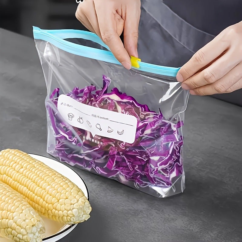 Zipper Storage Bags in Three Sizes: 40/50/60 Pieces, Food Classification Storage Bags, Fresh Food Storage and Sealing Bags, Suitable for Fruits, Grains, Vegetables, and Meat, for Kitchen Storage and Preservation, Kitchen Accessories - Image 4