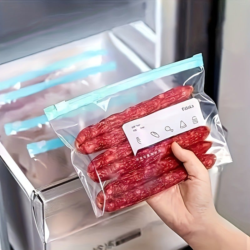 Zipper Storage Bags in Three Sizes: 40/50/60 Pieces, Food Classification Storage Bags, Fresh Food Storage and Sealing Bags, Suitable for Fruits, Grains, Vegetables, and Meat, for Kitchen Storage and Preservation, Kitchen Accessories - Image 5