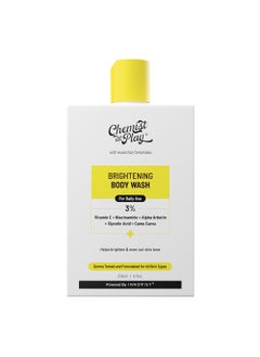 Chemist at Play Brightening Body Wash | Glowing Skin Vitamin C Bodywash | Helps to Reduce Fades Dark Spots, Evens out Skin Tone | Alpha Arbutin | 30X Vitamin C with Camu Camu | For Women & Men | 236ml 