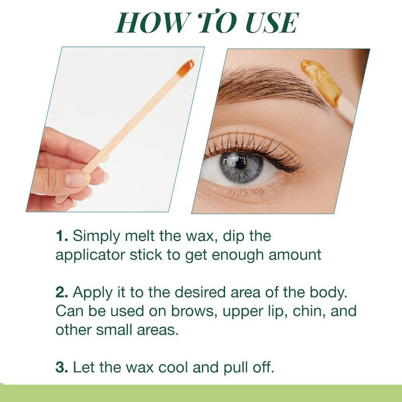Clean + Easy Petite Wooden Applicator Waxing Sticks â€“ Small Wax Sticks for Hair Removal Waxing, 100 Count - Image 5