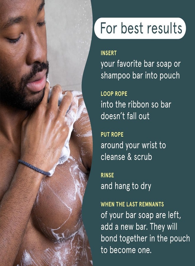 Cleanlogic Men Exfoliating Soap Saver, Sport Exfoliator Scrubber Pouch, Ideal for Post-Workout Cleanse, Daily Skincare Tool for Smooth Clean Skin, 3 Count Value Pack - Image 4