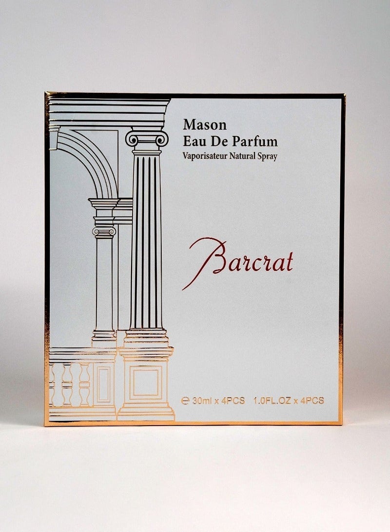 ماسون مجموعة هدايا عطور فاخرة - ٤ عبوات (٣٠ مل) أو دو برفيوم للرجال والنساء | عطر للجنسين يدوم طويلًا - باركرات، خشب العود، الألزاس | مجموعة هدايا عطور للجنسين - Image 5